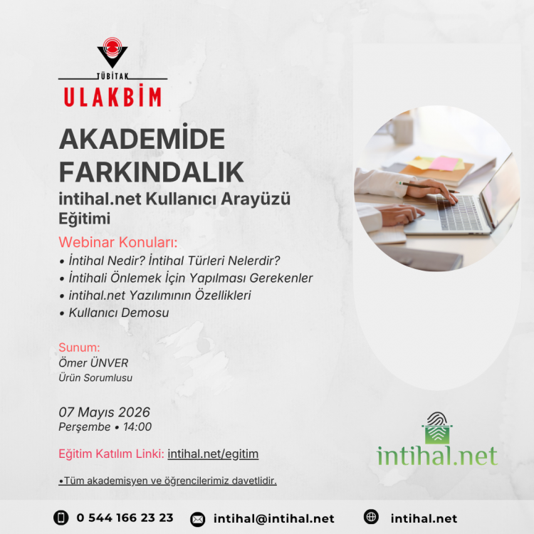 intihal.net Kullanıcı Eğitimi Hakkında Duyuru