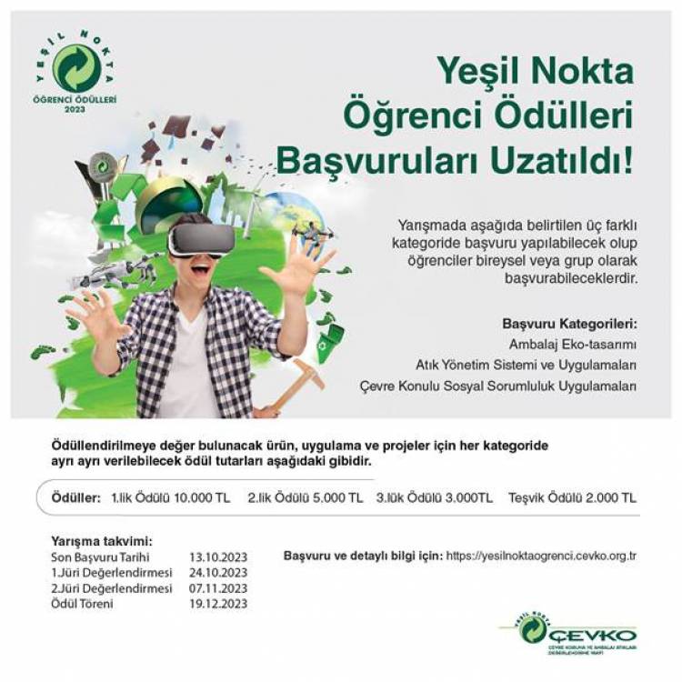 ÇEVKO Vakfı Yeşil Nokta Öğrenci Ödülleri